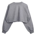 Fleece Lined Crop Sports Sweater - QH Clothing