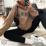 Game Letter Graphic Velvet Hoodie - QH Clothing