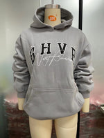 Game Letter Graphic Velvet Hoodie - QH Clothing