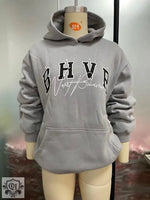 Game Letter Graphic Velvet Hoodie - QH Clothing