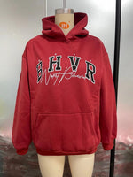 Game Letter Graphic Velvet Hoodie - QH Clothing