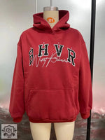 Game Letter Graphic Velvet Hoodie - QH Clothing