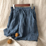 Linen Tie Shorts - High Rise - QH Clothing