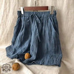 Linen Tie Shorts - High Rise - QH Clothing