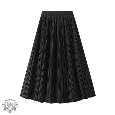 Elegant Pleated Skirt Double Pleated Draping Summer Slimming Mid Length Pleated Skirt - Quality Home Clothing| Beauty