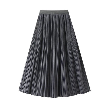 Elegant Pleated Skirt Double Pleated Draping Summer Slimming Mid Length Pleated Skirt - Quality Home Clothing| Beauty