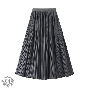 Elegant Pleated Skirt Double Pleated Draping Summer Slimming Mid Length Pleated Skirt - Quality Home Clothing| Beauty