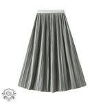 Elegant Pleated Skirt Double Pleated Draping Summer Slimming Mid Length Pleated Skirt - Quality Home Clothing| Beauty