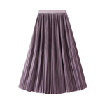 Elegant Pleated Skirt Double Pleated Draping Summer Slimming Mid Length Pleated Skirt - Quality Home Clothing| Beauty