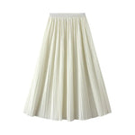 Elegant Pleated Skirt Double Pleated Draping Summer Slimming Mid Length Pleated Skirt - Quality Home Clothing| Beauty