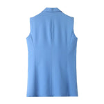 Solid Sleeveless Vest With Buttons - Clothing