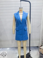 Solid Sleeveless Vest With Buttons - Clothing