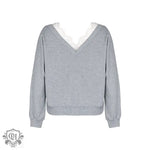 Solid Raglan Sleeve Autumn Sweater - QH Clothing