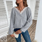 Solid Raglan Sleeve Autumn Sweater - QH Clothing