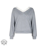 Solid Raglan Sleeve Autumn Sweater - QH Clothing