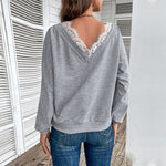 Solid Raglan Sleeve Autumn Sweater - QH Clothing