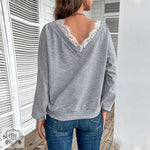 Solid Raglan Sleeve Autumn Sweater - QH Clothing