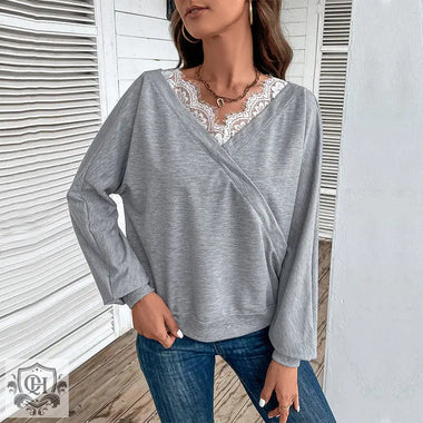 Solid Raglan Sleeve Autumn Sweater - QH Clothing