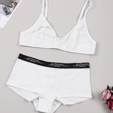 Solid Wireless Bra & High-Waist Panties - Clothing