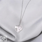 Sophisticated Blessings: Angel Wings Diamond Heart Necklace for Baby Girl -  QH Clothing