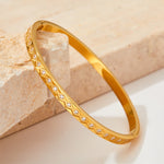 18K gold fashionable simple rhombus diamond design versatile bracelet - QH Clothing