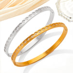 18K gold fashionable simple rhombus diamond design versatile bracelet - QH Clothing