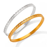 18K gold fashionable simple rhombus diamond design versatile bracelet - QH Clothing