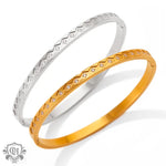 18K gold fashionable simple rhombus diamond design versatile bracelet - QH Clothing