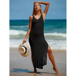 Backless V-Neck Maxi Dress - QH Clothing