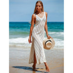 Backless V-Neck Maxi Dress - QH Clothing