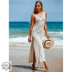 Backless V-Neck Maxi Dress - QH Clothing