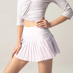 Summer Ultra-Short Pleated Skirt Sports Running Faux Two-Piece Skirt Sports Mini Skirt Tennis Skirt Anti-Exposure - Quality Home Clothing| Beauty