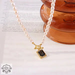 Exquisite Pearl and Gemstone Pendant Necklace -  QH Clothing