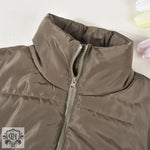 Stand Collar Padded Vest - Clothing