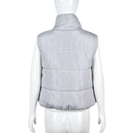 Stand Collar Padded Vest - Clothing