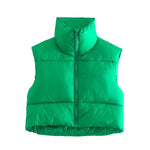 Stand Collar Zip Vest - Clothing