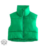 Stand Collar Zip Vest - Clothing