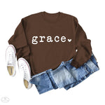 Grace Letter Graphic Jumper - Quality Home Clothing| Beauty