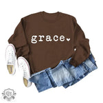 Grace Letter Graphic Jumper - Quality Home Clothing| Beauty