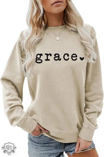 Grace Letter Graphic Jumper - Quality Home Clothing| Beauty