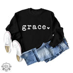 Grace Letter Graphic Jumper - Quality Home Clothing| Beauty