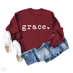 Grace Letter Graphic Jumper - Quality Home Clothing| Beauty