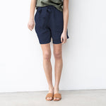 High Waist Linen Shorts with Belt - QH Clothing