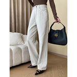 Bright Contrast Wide Leg Jeans - QH Clothing