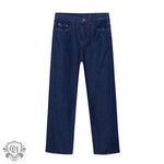 Bright Contrast Wide Leg Jeans - QH Clothing