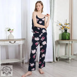 ​Floral Print Viscose Lounge Set -  QH Clothing