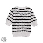 Stripe Pattern Knitted Top & Shorts - Clothing