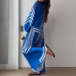 Stripe Pattern Shirt & Wide Leg Trousers - Clothing