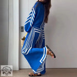 Stripe Pattern Shirt & Wide Leg Trousers - Clothing