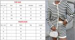 Striped Long Sleeve Top & Pocketed Shorts - Clothing